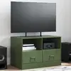 Image de Meuble Tv Vert Olive 67x39x44 Cm Acier Vidaxl