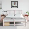 Image de Tables De Chevet 2 Pcs Rose 34,5x39x62 Cm Acier Vidaxl
