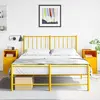 Image de Tables De Chevet 2 Pcs Jaune Moutarde 34,5x39x62 Cm Acier Vidaxl