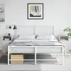 Image de Tables De Chevet 2 Pcs Blanc 34,5x39x62 Cm Acier Vidaxl