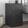 Image de Table De Chevet Noir 34,5x39x62 Cm Acier Vidaxl