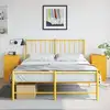 Image de Tables De Chevet 2 Pcs Jaune Moutarde 34,5x39x62 Cm Acier Vidaxl