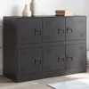 Image de vidaXL Buffet noir 99x39x73 cm acier 841793