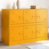 Image de Buffet Jaune Moutarde 99x39x73 Cm Acier Vidaxl