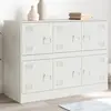 Image de Buffet Blanc 99x39x73 Cm Acier Vidaxl