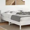 Image de Tête De Lit Blanc 200 Cm Bois Massif De Pin Vidaxl