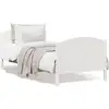 Image de Cadre De Lit Sans Matelas Blanc 75x190 Cm Bois De Pin Massif Vidaxl