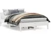 Image de Cadre De Lit Sans Matelas Blanc 120x200 Cm Bois De Pin Massif Vidaxl
