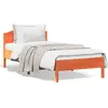 Image de Cadre De Lit Sans Matelas Cire Marron 100x200cm Bois Pin Massif Vidaxl