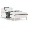 Image de Cadre De Lit Sans Matelas Blanc 75x190 Cm Bois De Pin Massif Vidaxl