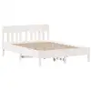 Image de Vidaxl cadre de lit sans matelas blanc 140x200 cm bois de pin massif