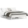 Image de Cadre De Lit Sans Matelas Blanc 120x200 Cm Bois De Pin Massif Vidaxl