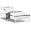 Image de Cadre De Lit Sans Matelas Blanc 100x200 Cm Bois De Pin Massif Vidaxl