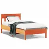 Image de Cadre De Lit Sans Matelas Cire Marron 100x200cm Bois Pin Massif Vidaxl