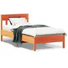 Image de Cadre De Lit Sans Matelas Cire Marron 90x200 Cm Bois Pin Massif Vidaxl