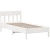 Image de Cadre De Lit Sans Matelas Blanc 90x190 Cm Bois De Pin Massif Vidaxl