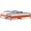 Image de vidaXL Cadre de Lit Sommier à Lattes sur Pieds Lit Double dIntérieur Lit Adulte Meuble de Chambre à Coucher Moderne 842685