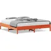 Image de Cadre De Lit Sans Matelas Cire Marron 180x200cm Bois Pin Massif Vidaxl
