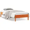 Image de Cadre De Lit Sans Matelas Cire Marron 100x200cm Bois Pin Massif Vidaxl