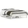 Image de Cadre De Lit Sans Matelas Blanc 135x190 Cm Bois De Pin Massif Vidaxl