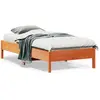 Image de Cadre De Lit Sans Matelas Cire Marron 90x190 Cm Bois Pin Massif Vidaxl