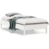 Image de Cadre De Lit Sans Matelas Blanc 75x190 Cm Bois De Pin Massif Vidaxl