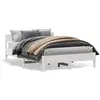 Image de Cadre De Lit Sans Matelas Blanc 160x200 Cm Bois De Pin Massif Vidaxl