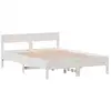 Image de Vidaxl cadre de lit sans matelas blanc 160x200 cm bois de pin massif