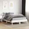 Image de Cadre De Lit Sans Matelas Blanc 140x200 Cm Bois De Pin Massif Vidaxl
