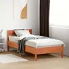 Image de Cadre De Lit Sans Matelas Cire Marron 90x200 Cm Bois Pin Massif Vidaxl