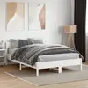 Image de Cadre De Lit Sans Matelas Blanc 140x190 Cm Bois De Pin Massif Vidaxl