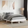 Image de vidaXL Cadre de lit sans matelas blanc 135x190 cm bois de pin massif 842771