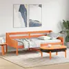 Image de Lit De Jour Sans Matelas Cire Marron 80x200 Cm Bois Pin Massif Vidaxl
