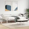Image de Lit De Jour Sans Matelas Blanc 90x190 Cm Bois De Pin Massif Vidaxl