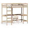 Image de Vidaxl lit superposé avec bureau 90x200 cm bois de pin massif