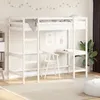 Image de vidaXL Lit superposé sans matelas blanc 90x200 cm bois de pin massif 842851