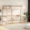 Image de vidaXL Lit Superposé avec Bureau Lit Mezzanine avec Sommier à Lattes pour Enfant Meuble de Chambre Moderne 90x190 cm 842858