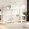 Image de vidaXL Lit superposé sans matelas blanc 90x190 cm bois de pin massif 842859