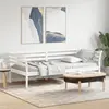 Image de Lit De Jour Sans Matelas Blanc 90x200 Cm Bois De Pin Massif Vidaxl