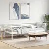 Image de Lit De Jour Sans Matelas Blanc 100x200 Cm Bois De Pin Massif Vidaxl
