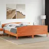 Image de Cadre De Lit Sans Matelas Cire Marron 180x200cm Bois Pin Massif Vidaxl