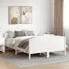 Image de Cadre De Lit Sans Matelas Blanc 160x200 Cm Bois De Pin Massif Vidaxl