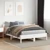 Image de Cadre De Lit Sans Matelas Blanc 150x200 Cm Bois De Pin Massif Vidaxl