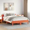 Image de Cadre De Lit Sans Matelas Cire Marron 150x200cm Bois Pin Massif Vidaxl