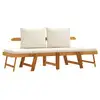Image de Vidaxl banc de jardin avec coussins 2 en 1 bois d'acacia massif