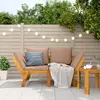 Image de Banc De Jardin Avec Coussins 2 En 1 Bois D'acacia Massif Vidaxl