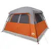 Image de Vidaxl tente de cabine familiale 6 personnes orange imperméable