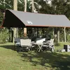 Image de vidaXL Bâche de camping gris et orange 500x294 cm imperméable bâche bâche imperméable bâche de camping légère bâche 94672