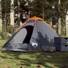 Image de vidaXL Tente de camping à dôme 4 personnes gris et orange imperméable tente abri de camping abri de jardin tente de 94771