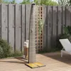 Image de vidaXL Douche dExtérieur Meuble de Jardin avec Poignée Rotative Douche de Piscine Patio Arrière-cour Gris Résine Tressée 368210
